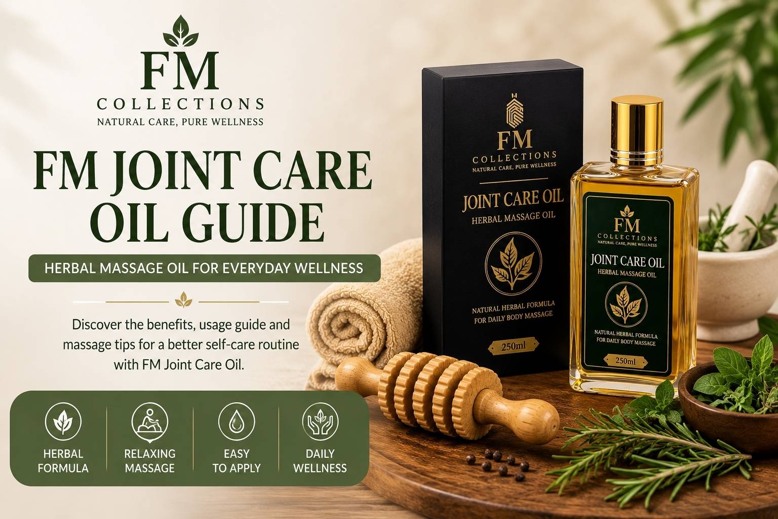 FM Joint Care Oil Guide – How to Use Herbal Massage Oil for Everyday Wellness