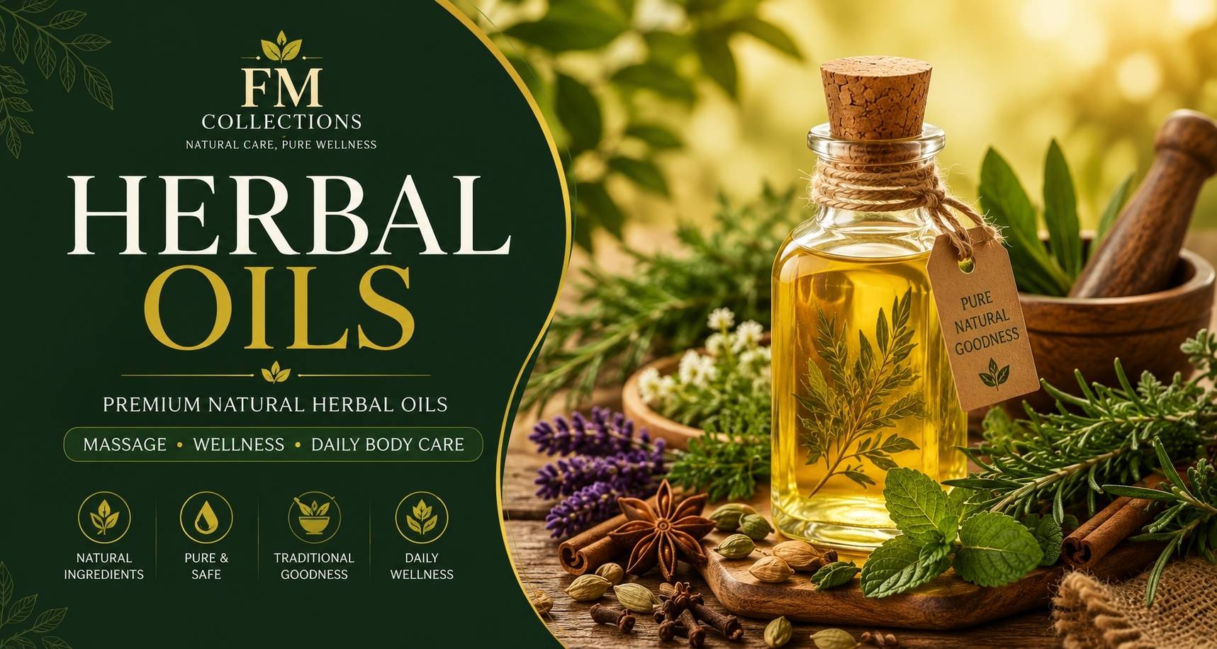 Premium Herbal Oils Pakistan for massage and daily wellness