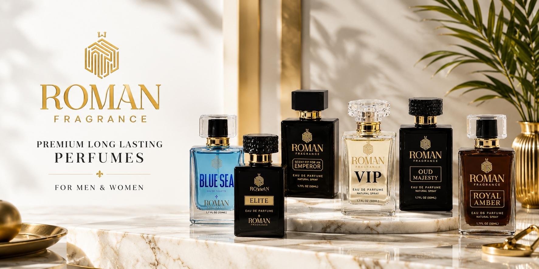 Roman FragraRoman Fragrance premium perfumes bannernce category banner